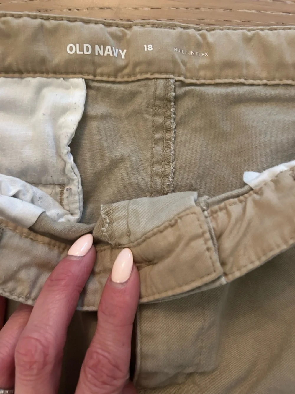 Old Navy Tan Khaki Shorts - Neutral Tan 2 Pairs Size 20